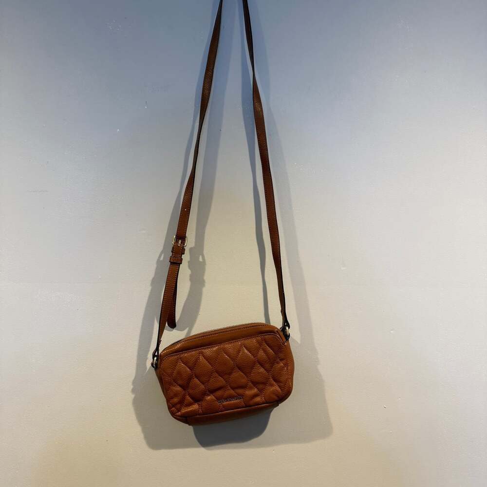 Vera Bradley Quilted Leather Crossbody Bag – Brown – 9” x 5.5”